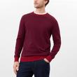 Tom Joule Jarvis férfi pamut pulóver - Mélyvörös csíkos Deep Red Tom Joule Jarvis férfi pamut pulóver - Mélyvörös csíkos Deep Red
