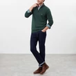 Kép 6/8 - Tom Joule Hillside 1/4 cipzáros férfi pulóver - Zöld Racing Green XXL-es méretben