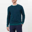 Tom Joule Jarvis férfi pamut pulóver -  Sötétzöld csíkos Dark Green