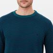 Tom Joule Jarvis férfi pamut pulóver - Sötétzöld csíkos Dark Green Tom Joule Jarvis férfi pamut pulóver - Sötétzöld csíkos Dark Green