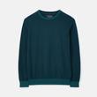 Tom Joule Jarvis férfi pamut pulóver - Sötétzöld csíkos Dark Green Tom Joule Jarvis férfi pamut pulóver - Sötétzöld csíkos Dark Green