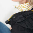 Kép 5/12 - Joules fekete steppelt, összecsomagolható, esőálló hosszú kabát