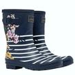 Joules navy-kék színű csíkos rövidszárú gumicsizma virágokkal Joules navy-kék színű csíkos rövidszárú gumicsizma virágokkal