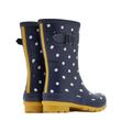 Joules navy-kék pöttyös rövidszárú gumicsizma sárga talppal Joules navy-kék pöttyös rövidszárú gumicsizma sárga talppal
