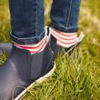 Joules Rainwell navy-kék női gumi tréner sárga talppal Joules Rainwell navy-kék női gumi tréner sárga talppal
