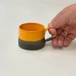 Kép 1/3 - Narancs színű porcelán kávés pohár