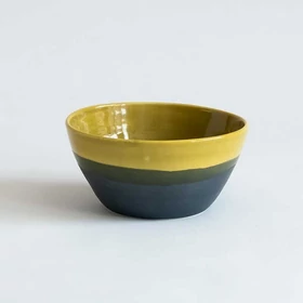 Reggeliző tál,  porcelán - Breakfast Bowl 4 különböző színben mustár