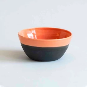 Reggeliző tál,  porcelán - Breakfast Bowl 4 különböző színben korall