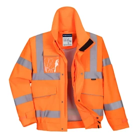 PORTWEST Extreme Hi-Vis bomber kabát fényvisszaverő csíkokkal - narancs