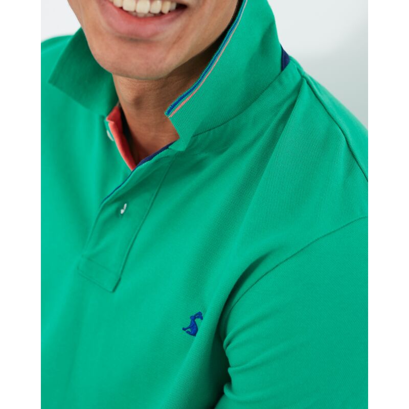 Tom Joule Woody paraket zöld színű- galléros póló