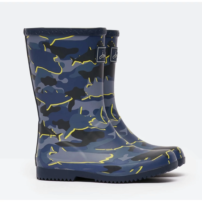 Joules cápás camo kék gumicsizma fiúknak - Camo Shark